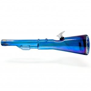 15" Shot Gun Soft Glass Beaker Water Pipe - Glass On Rubber [E2304-1]